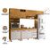 Cozinha com Balcão 11 Portas Acetinado Poliman Móveis Freijó/Off White