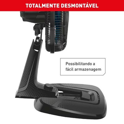 Ventilador de Mesa Air Force VA46 40cm 140W 6 Pás 3 Velocidades Arno Preto / 110V