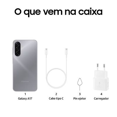 Smartphone Galaxy A17 5G 256GB com Fone Galaxy Buds Samsung Cinza