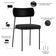 Kit 02 Cadeiras Estofadas Para Sala De Jantar Melina L02 Couríssimo Preto Linho Chumbo - Lyam Decor