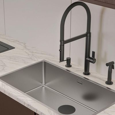 Dosador de Sabão Tramontina em Aço inox Black Matte 500ml