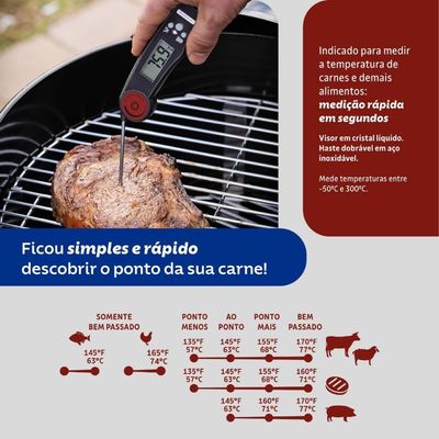 Termômetro Digital Tramontina para Carnes com Haste Inox