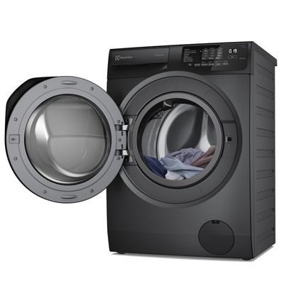 Máquina de Lavar Frontal Electrolux 12kg Cinza Ônix Inverter com Água Quente e Lavagem Inteligente (LFC12) 127V