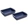 Kit 2 Travessas Refratárias Cerâmica Wolff Mist Azul Matte 36cm Assadeira Retangular com Alças
