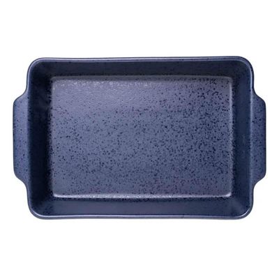 Kit 2 Travessas Refratárias Cerâmica Wolff Mist Azul Matte 36cm Assadeira Retangular com Alças
