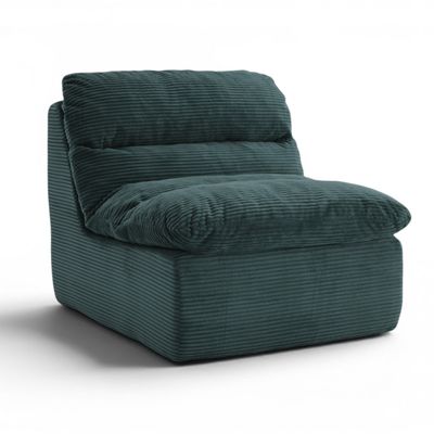 Sofá Compactado Plush 1 Lugar Cazedis Verde Escuro