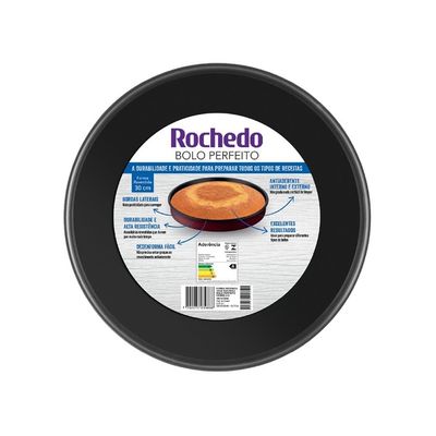 Forma Redonda Rochedo Bolo Perfeito 2L 30Cm Polida Vermelho