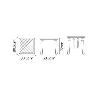 Mesa Tramontina Sancho 80x80cm em Polipropileno Verde Oliva