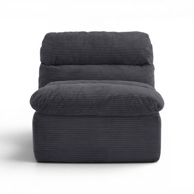Sofá Compactado Plush 1 Lugar Cazedis Cinza Escuro