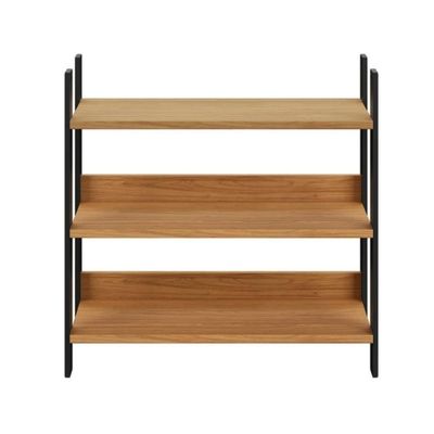 Estante Livreiro Industrial 93cm em Mdf Freijó Preto Fosco Dalla Costa