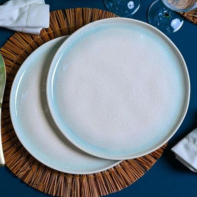 Prato Raso Stoneware Bio Mar 27cm Porto Brasil Cinza Mesa Posta Buffet Avulso