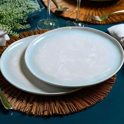 Prato Raso Stoneware Bio Mar 27cm Porto Brasil Cinza Mesa Posta Buffet Avulso