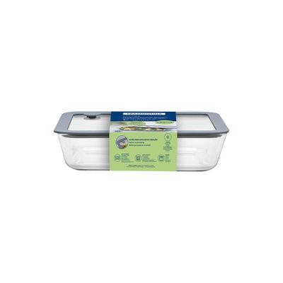 Pote de Vidro Tramontina Vittra Retangular com Tampa Hermética de Silicone 0,7 L