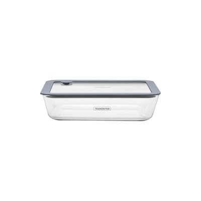 Pote de Vidro Tramontina Vittra Retangular com Tampa Hermética de Silicone 0,7 L