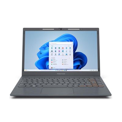 Notebook 14,1" HD Positivo Vision C14 C4128A Windows 11 Intel Celeron Memória 128GB eMMc 4GB RAM Cinza Cinza