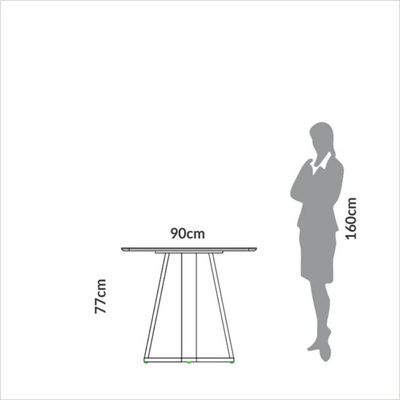 Mesa de Jantar 90cm 4 Lugares Carvalho Rosé Dalla Costa