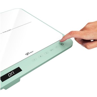 Cooktop de Indução Portátil Fischer 1 Boca Bivolt Touch Screen Verde Pistache