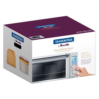 Forno Elétrico Tramontina by Breville Smart em Aço Inox 9 Funções 22 L 220 V