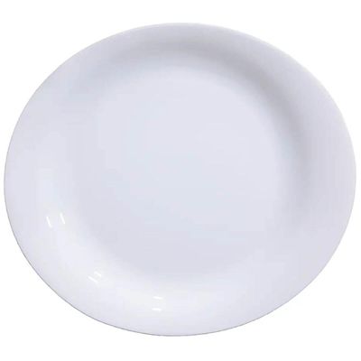 Conjunto 12 Pratos Oval Branco Opalino Steak Essenza 30x26cm Restaurante Profissional Servir Buffet