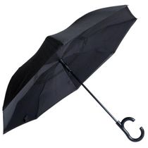 Guarda Chuva 105cm Invertido Sombrinha Fazzoletti Automático Preto Cabo Funcional
