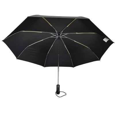Guarda Chuva Fazzoletti Cabo Curvo Abertura Automática Preto Preto