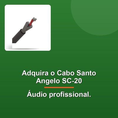 Cabo Microfone Santo Angelo Sc-20 Preto 100m