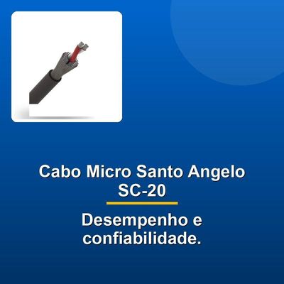 Cabo Microfone Santo Angelo Sc-20 Preto 100m