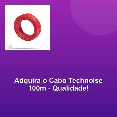 Cabo Flexível Remoto Technoise Vermelho 1.50mm Rolo 100m