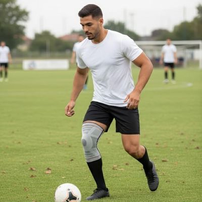 N1 Sport Joelheira Training Cinza XG Knit 3D com Compressão
