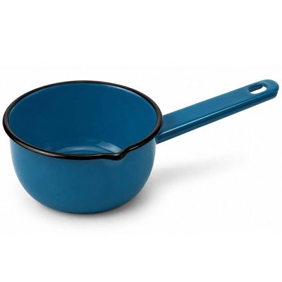 Kit 2 Papeiros N12 Esmaltado com Cabo Panelinhas 550ml Azul Ágata Metallouça