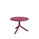 Mesa Redonda de Apoio Livy Aurah 60x43cm Marsala Polipropileno Plaxmetal