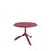 Mesa Redonda de Apoio Livy Aurah 60x43cm Marsala Polipropileno Plaxmetal