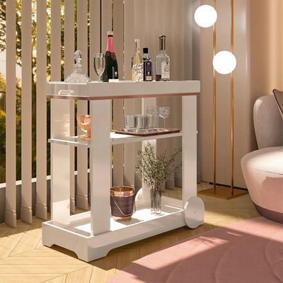 Carrinho Bar Rose Off White