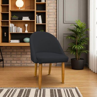 Kit 02 Cadeiras Decorativa Estofada Para Sala Recepção Cozinha Lua Star Veludo Cinza Escuro Eli Móveis E Decoração