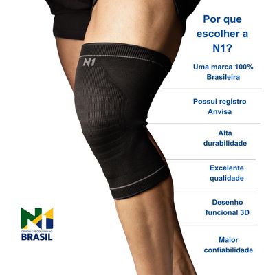 N1 Sport Joelheira Tamanho XG Basic KNIT com Compressão Func