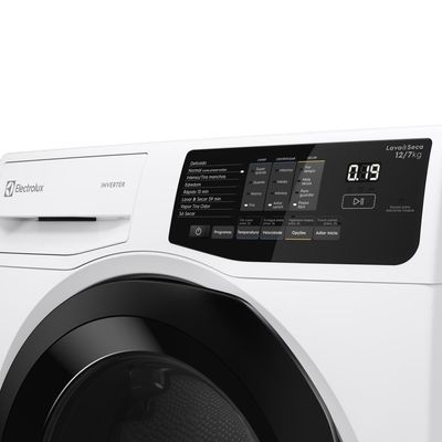 Lava e Seca Electrolux 12/7kg Branca Inverter com Água Quente e Lavagem Inteligente (LSB12) 127V
