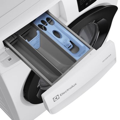Máquina de Lavar Frontal Electrolux 12kg Branca Inverter com Água Quente e Lavagem Inteligente (LFB12) 127V