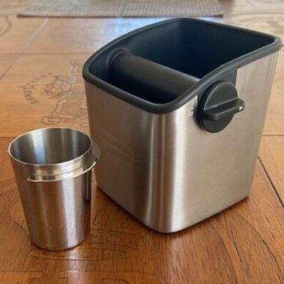 Lixeira Tramontina By Breville Aço Inox Coletor Borra Pó de Café 500ml Cinza