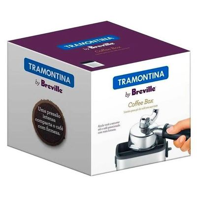 Lixeira Tramontina By Breville Aço Inox Coletor Borra Pó de Café 500ml Cinza