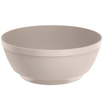 Saladeira Luna 5L Bege Linha Servir Grande Plástico Tigela Redonda Bowl Bacia