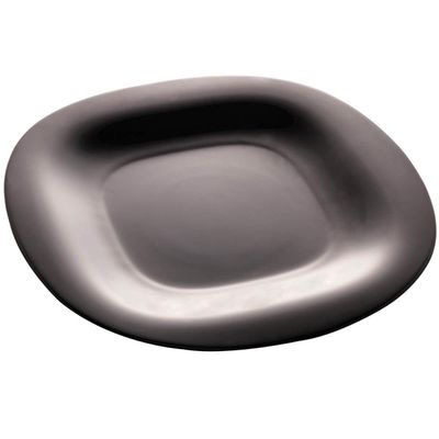 Jogo 6 Pratos de Sobremesa Vidro Opalino 19cm Lyor Carine Black Pequeno
