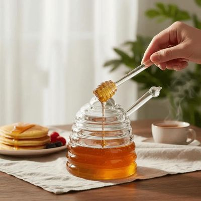 Meleira Porta Mel Little Bee Lyor de Cristal Ecológico 140ml