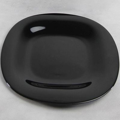 Prato Raso 27cm e Prato Sobremesa 19cm Vidro Opalino Lyor Carine Black Mesa Posta
