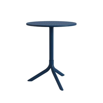 Mesa Redonda Livy Aurah 60x74,5cm Azul Petróleo em Polipropileno Plaxmetal