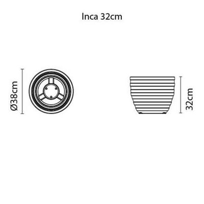 Vaso Tramontina Inca Granito Areia 32cm