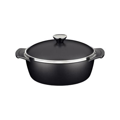 Caçarola Tramontina Lyon em Alumínio Starflon 24 cm 3,7 Litros Preto