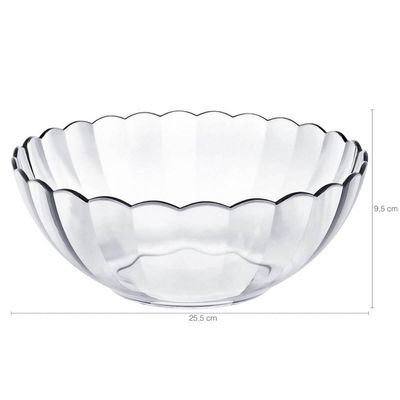 Jogo 6 Tigelas de Vidro Saladeira Redonda Grande 3 Litros Bowl Bella Marinex Cozinha
