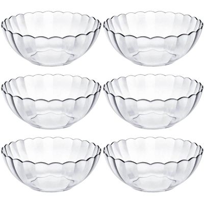 Jogo 6 Tigelas de Vidro Saladeira Redonda Grande 3 Litros Bowl Bella Marinex Cozinha