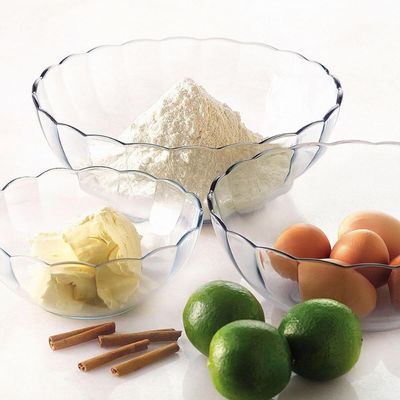 Jogo 6 Tigelas de Vidro Saladeira Redonda Grande 3 Litros Bowl Bella Marinex Cozinha
