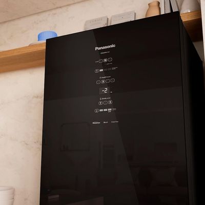 Geladeira Panasonic NR-BB65GV7B Frost Free Bottom Freezer Inverter 467 Litros Preto / Bivolt